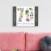 Foto Collage Set in Nummer 70 Grauweiß Custom Leinwanddruck (Insitu (Wohnzimmer))