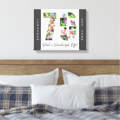 Foto Collage Set in Nummer 70 Grauweiß Custom Leinwanddruck (Insitu (Schlafzimmer))