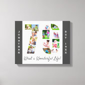 Foto Collage Set in Nummer 70 Grauweiß Custom Leinwanddruck (Vorderseite)