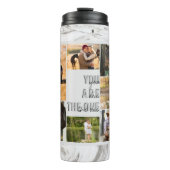 Foto Collage Sie sind die eine graue Marmor Thermosbecher (Vorderseite)