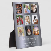 Foto Collage silberne Gedenkfeier Fotoplatte (Seite)