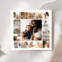 Foto Collage Simple Frame Family Danke Karte