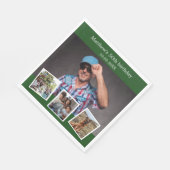 Foto Collage Smaragdgrün Geburtstagsparty Serviette (Ecke)