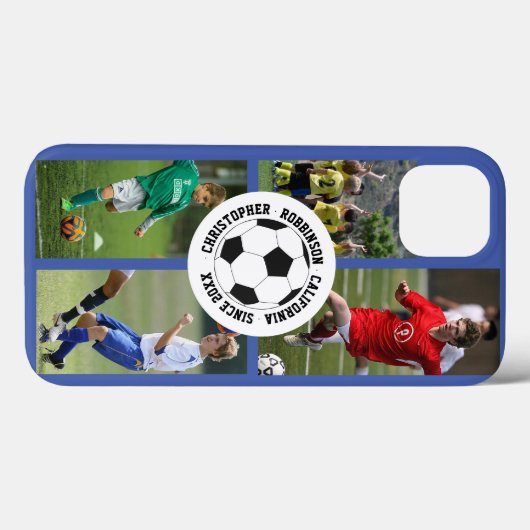 Foto Collage Soccer Case-Mate iPhone Hülle (Rückseite (Horizontal))