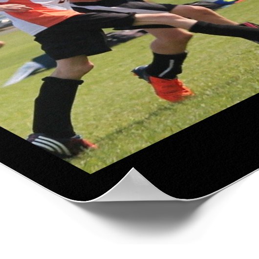 Foto Collage Soccer Mannschaftsname Poster (Ecke)