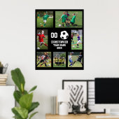 Foto Collage Soccer Mannschaftsname Poster (Heimbüro)