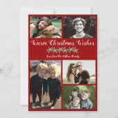 Foto Collage Starfish Weihnachtsflachkarten Feiertagskarte (Vorderseite)