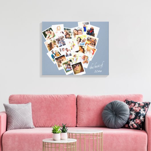 Foto Collage The Best of Year Blue Gray Leinwanddruck (Insitu (Wohnzimmer))