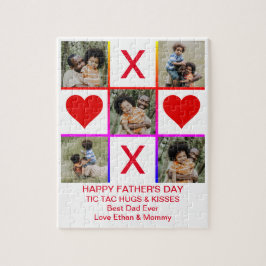 Foto Collage Tic Tac Toe Hugs Kisses Fathers SM Puzzle