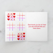 Foto Collage Tic Tac Toe Hugs Kisses Vathers Day Karte (Innenseite)