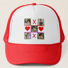 Foto Collage Tic Tac Toe Hugs Kisses Vathers Day Truckerkappe