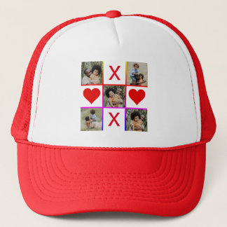 Foto Collage Tic Tac Toe Hugs Kisses Vathers Day Truckerkappe