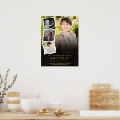 Foto-Collage-Trauerfeier des Lebensschild Poster (Küche)