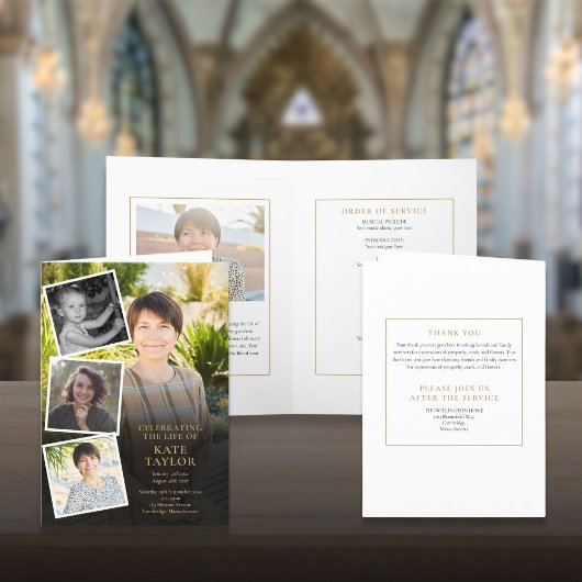 Foto-Collage-Trauerfeier-Gottesdienst gefaltet Programm