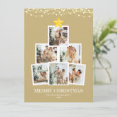 Foto Collage Tree Gold String lights Weihnachten (Stehend Vorderseite)