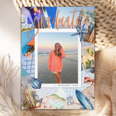 Foto Collage Trendy Beach Abschluss laden Einladung
