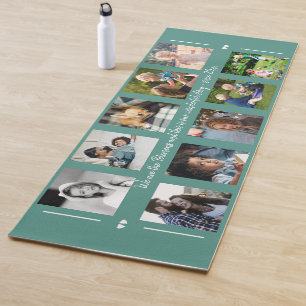 Foto Collage und Ihre eigene Textfamilie modern Yogamatte