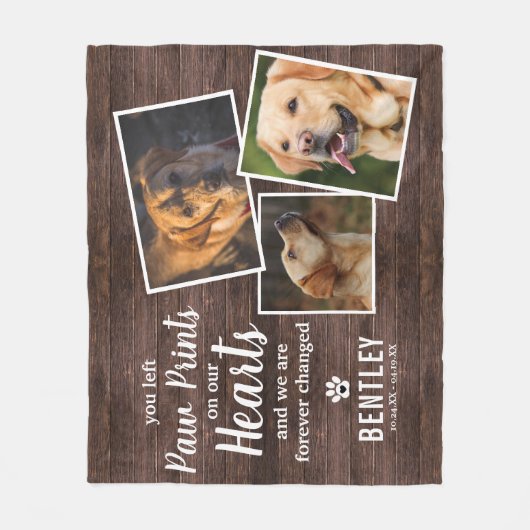 Foto-Collage und Kostenvoranschlag Rustikaler Pet- Fleecedecke (Vorderseite)