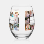 Foto-Collage und Monogramm-DIY Weinglas Ohne Stiel (Rechts)