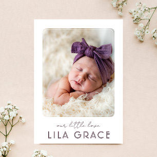 Foto Collage Unsere kleine Liebe Geburtserklärung Ankündigung