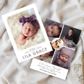 Foto Collage Unsere kleine Liebe Geburtserklärung Ankündigung