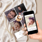 Foto Collage Unsere kleine Liebe Geburtserklärung Ankündigung