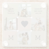 Foto Collage Untersetzer mit Herzempfang (Rückseite)