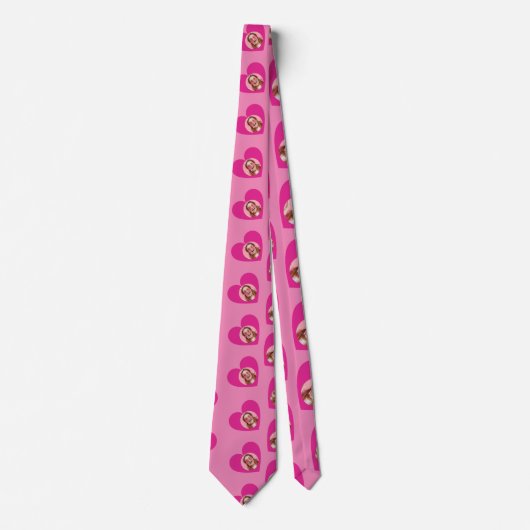 Foto Collage Valentine's Day Hearts Pink Krawatte (Vorderseite)