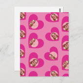 Foto Collage Valentine's Day Hearts Pink Postkarte (Vorne/Hinten)