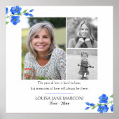 Foto Collage Vergessen Sie mir nicht Beerdigung Ge Poster (Vorne)