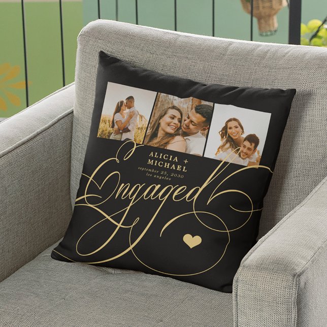 Foto Collage verlobtes Paar personalisiert Kissen (Von Creator hochgeladen)