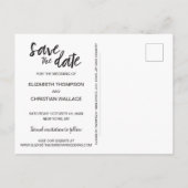 Foto Collage Verlobung Bilder Chalkboard Ankündigungspostkarte (Rückseite)