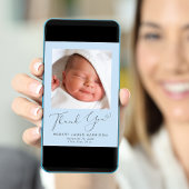 Foto Collage Vielen Dank Baby Boy Birth Ankündigung