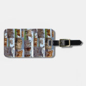 Foto-Collage von Hochlandkühen, Gepäckmarke Gepäckanhänger (Vorderseite horizontal)