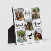 Foto-Collage von Pferden-Haustieren in liebenswert Fotoplatte (Vorderseite)