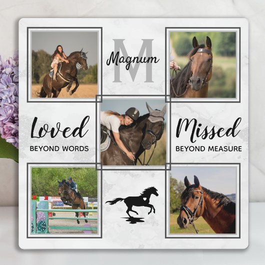 Foto-Collage von Pferden-Haustieren in liebenswert Fotoplatte