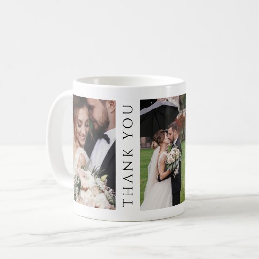Foto Collage Wedding Bridesmaid Vielen Dank Kaffeetasse (Vorderseite Links)