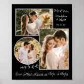 Foto Collage Wedding Couple Custom Mr. Kisses Poster (Vorne)