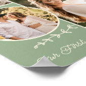 Foto Collage Wedding Couple Custom Mr. Sage Poster (Ecke)