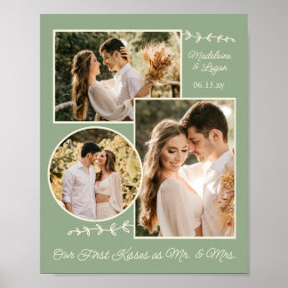 Foto Collage Wedding Couple Custom Mr. Sage Poster