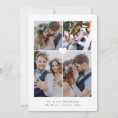 Foto Collage Wedding Dankeskarte (Vorderseite)