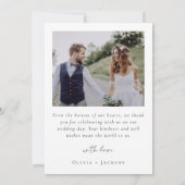 Foto Collage Wedding Dankeskarte (Rückseite)