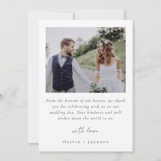 Foto Collage Wedding Dankeskarte (Rückseite)