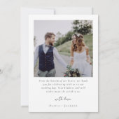 Foto Collage Wedding Dankeskarte (Rückseite)