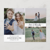 Foto Collage Wedding HAUSHALT Dankeschön Karte (Vorderseite)