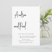 Foto Collage Wedding | Qr Code Einladungen (Stehend Vorderseite)