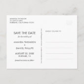 Foto Collage Wedding Save the Date Postkarten (Rückseite)