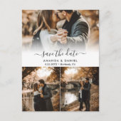 Foto Collage Wedding Save the Date Postkarten (Vorderseite)