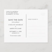 Foto Collage Wedding Save the Date Postkarten (Rückseite)