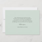 Foto Collage Wedding Vielen Dank Flachkarte | Mint Dankeskarte (Rückseite)